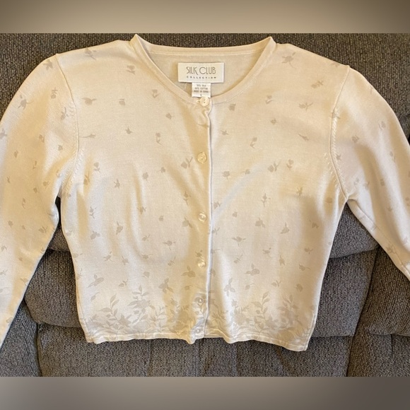 💰5/$25 Vintage Silk Club Collection Cardigan Small - Picture 4 of 7